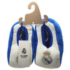 Pantuflas Real Madrid azules y blancas con escudo frontal