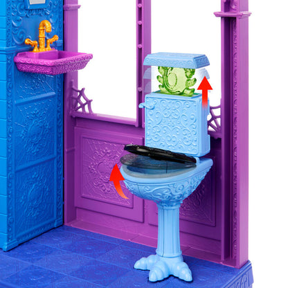 Hotel Buuuutique Monster High, casa de muñecas plegable rosa y morada - 5