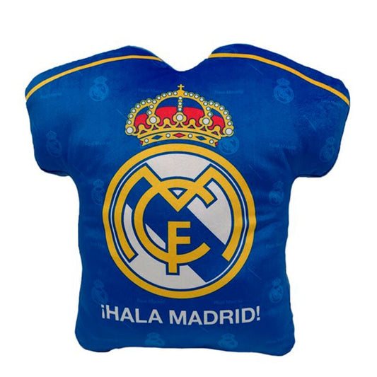 Cojín 3D azul con forma de camiseta del Real Madrid