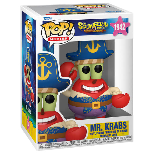 Figura Funko POP! de Mr. Krabs pirata con sombrero azul y pinzas rojas - 2