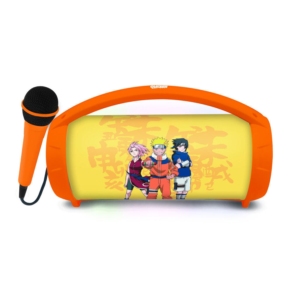 Altavoz Bluetooth luminoso Naruto naranja con micrófono