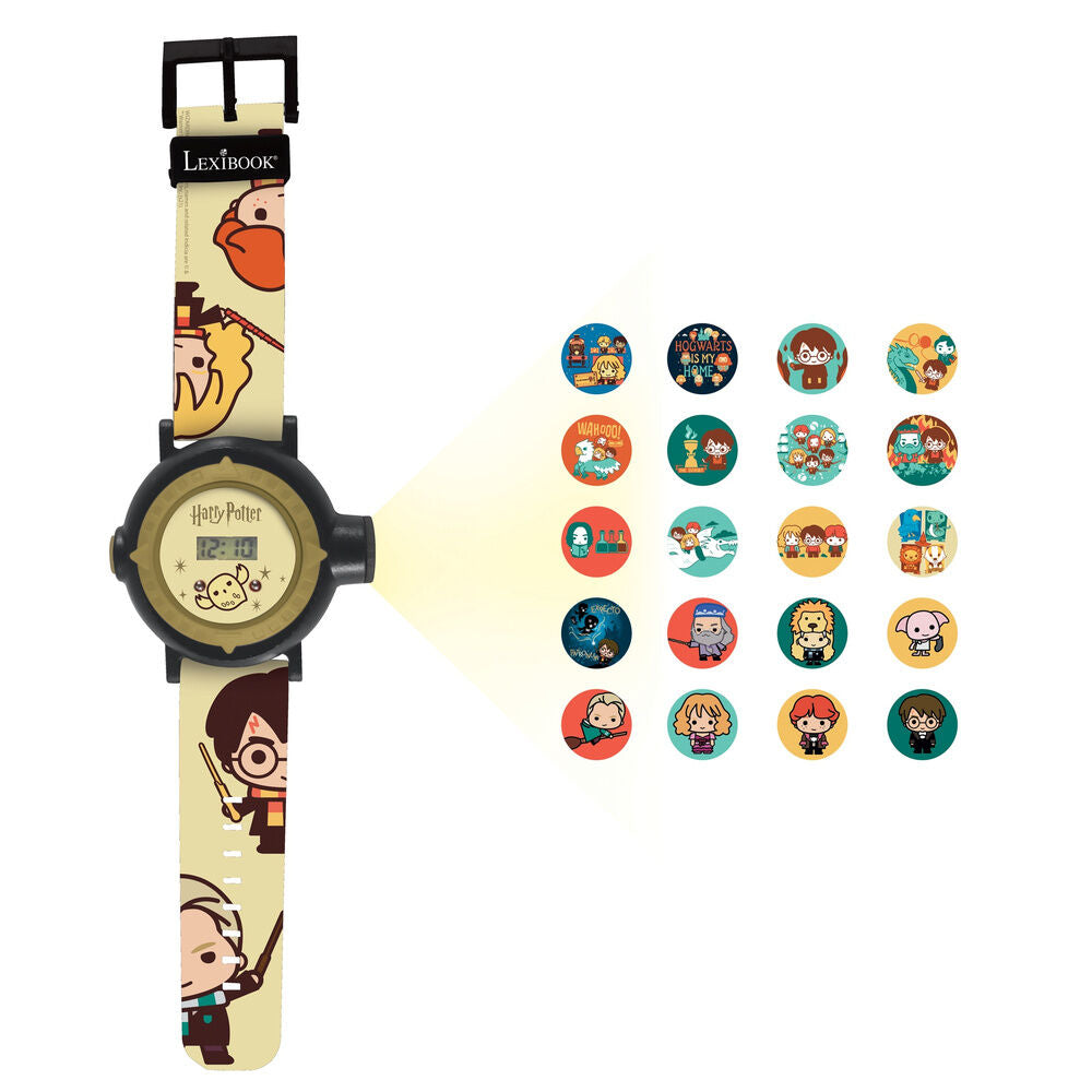 Reloj digital Harry Potter Lexibook con correa ilustrada y proyector
