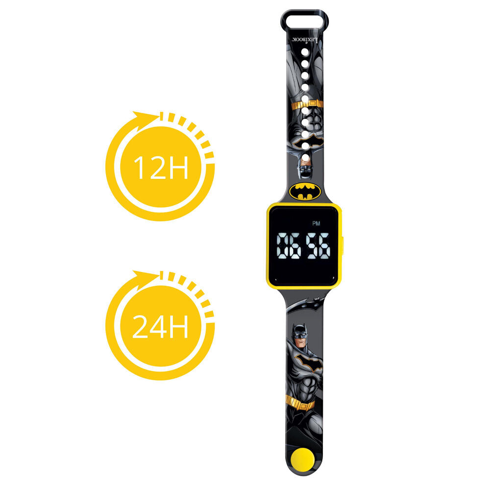 Reloj digital LED Batman DC Comics negro y amarillo