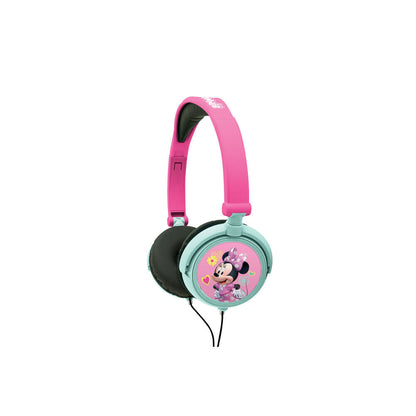 Auriculares plegables Minnie Disney en rosa y verde menta