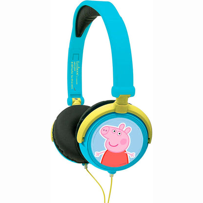 Auriculares plegables Peppa Pig de Lexibook en azul y amarillo