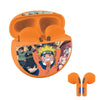 Auriculares inalámbricos naranjas Naruto Shippuden con estuche de recarga