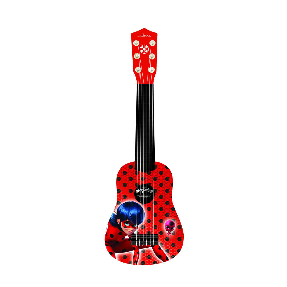 Guitarra infantil Lexibook Ladybug roja con lunares negros