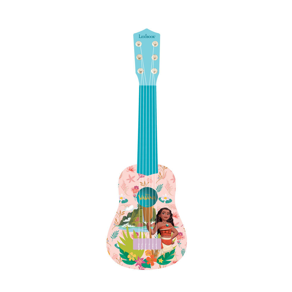 Guitarra infantil de Vaiana Disney con diseño tropical