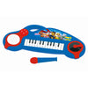 Piano electrónico azul y rojo de Paw Patrol con micrófono