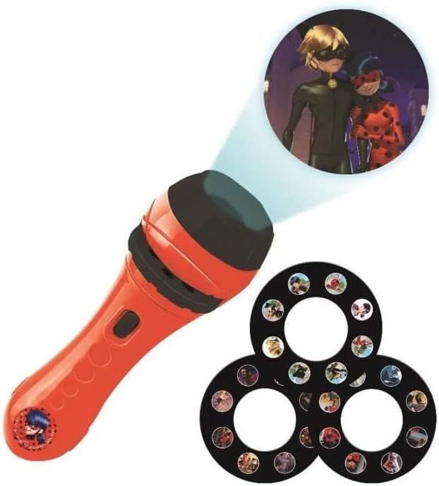 Linterna proyector roja de Ladybug LEXIBOOK con tres discos