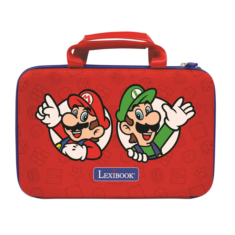 Funda roja Lexibook de Super Mario con Mario y Luigi