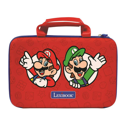 Funda roja Lexibook de Super Mario con Mario y Luigi