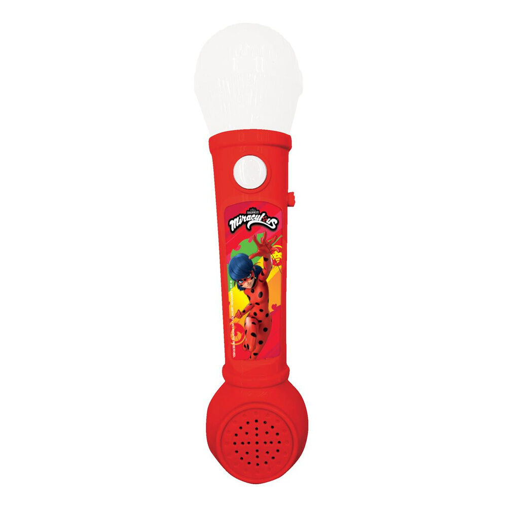 Micrófono luminoso rojo de Miraculous Ladybug con altavoz