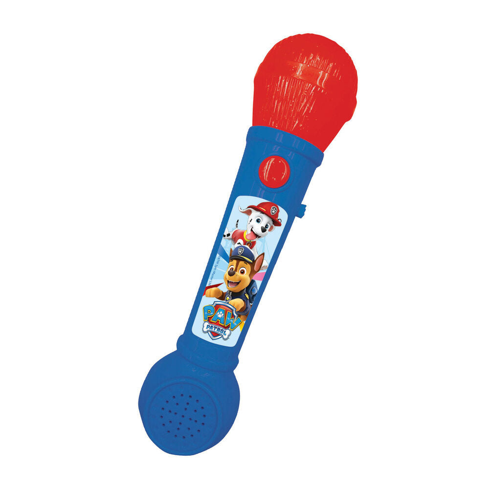 Micrófono luminoso azul y rojo de Paw Patrol