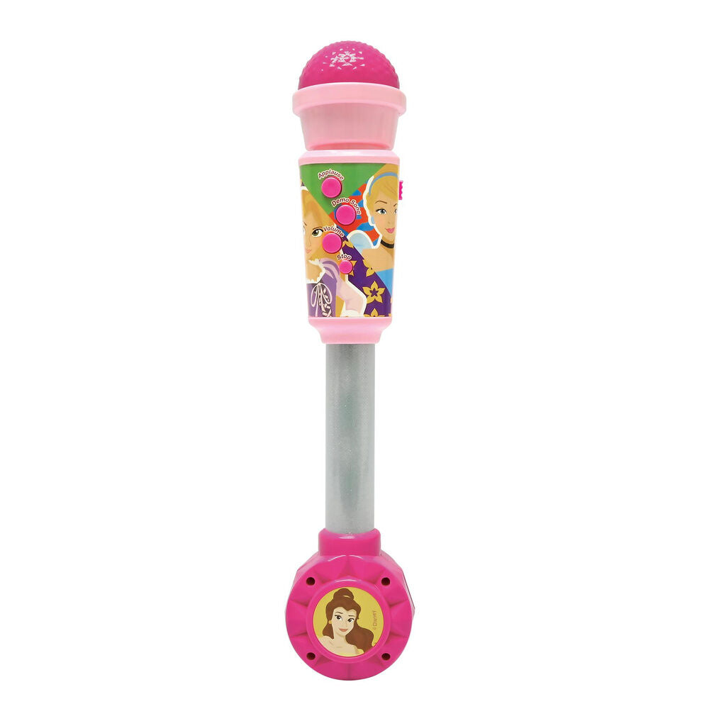 Micrófono luminoso rosa Disney Princesas con altavoz