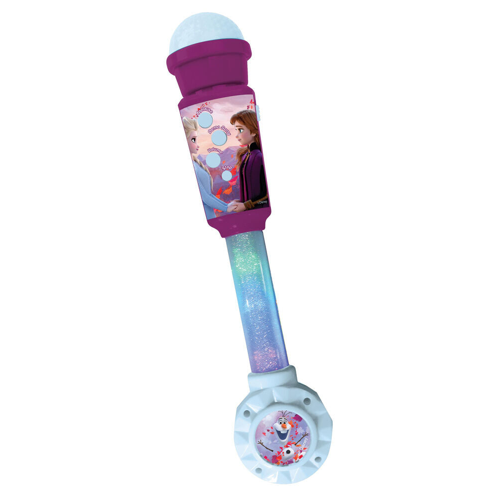 Micrófono luminoso Disney Frozen con Elsa, Anna y Olaf