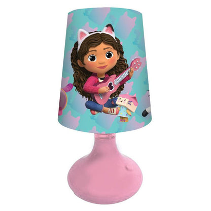 Mini lámpara rosa de Gabby’s Dollhouse con Gabby tocando la guitarra