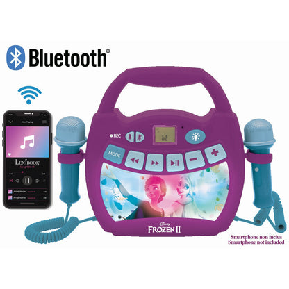 Altavoz karaoke Bluetooth Lexibook de Frozen II con dos micrófonos