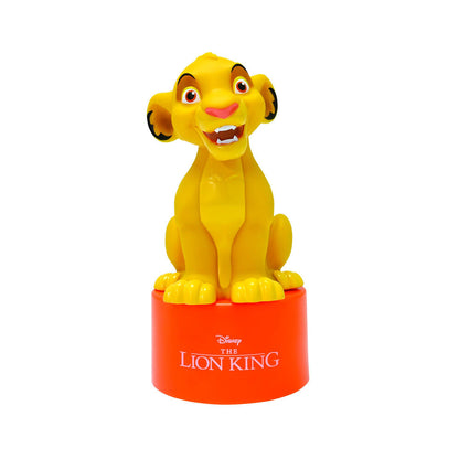 Luz nocturna con altavoz de El Rey León Disney sobre base roja