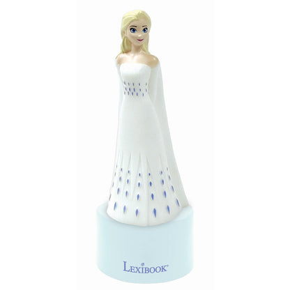 Luz nocturna con altavoz de Elsa Frozen sobre base azul claro