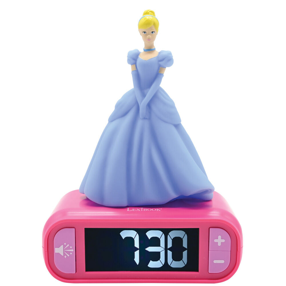Despertador rosa 3D de Cenicienta Disney con pantalla LCD