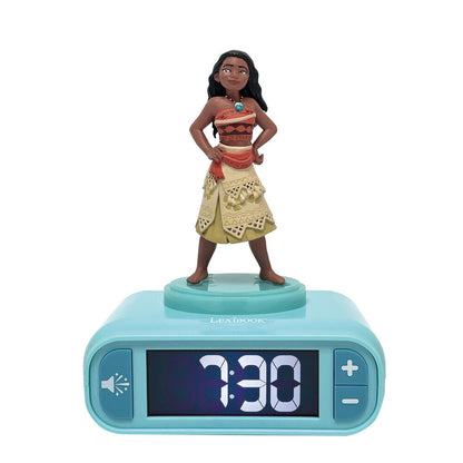 Reloj despertador 3D de Vaiana Disney con pantalla LCD