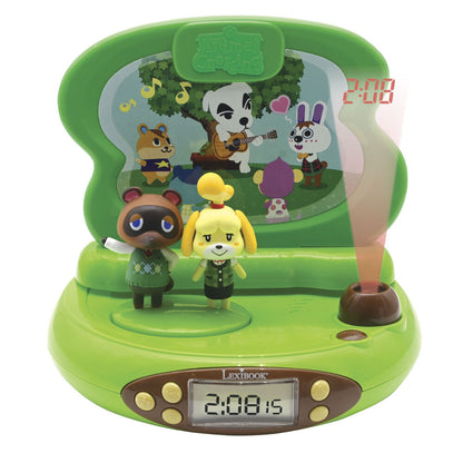 Reloj despertador proyector 3D verde de Animal Crossing LEXIBOOK