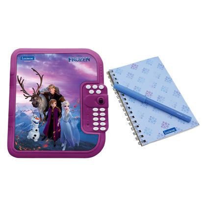 Diario electrónico Frozen Disney LEXIBOOK con cuaderno y bolígrafo