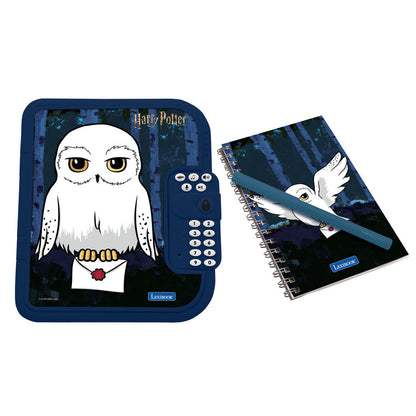 Diario electrónico Harry Potter Hedwig con cuaderno y bolígrafo