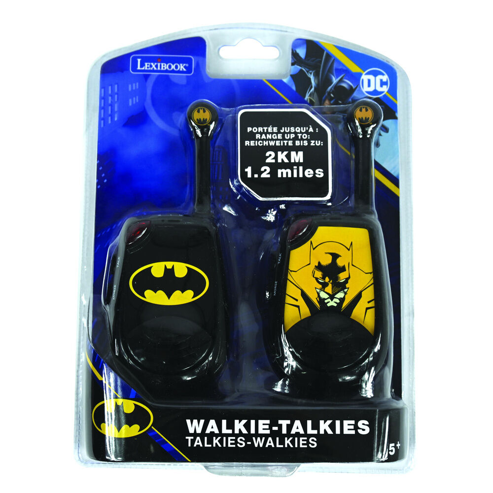 Walkie-talkies digitales Batman DC Comics negros y amarillos