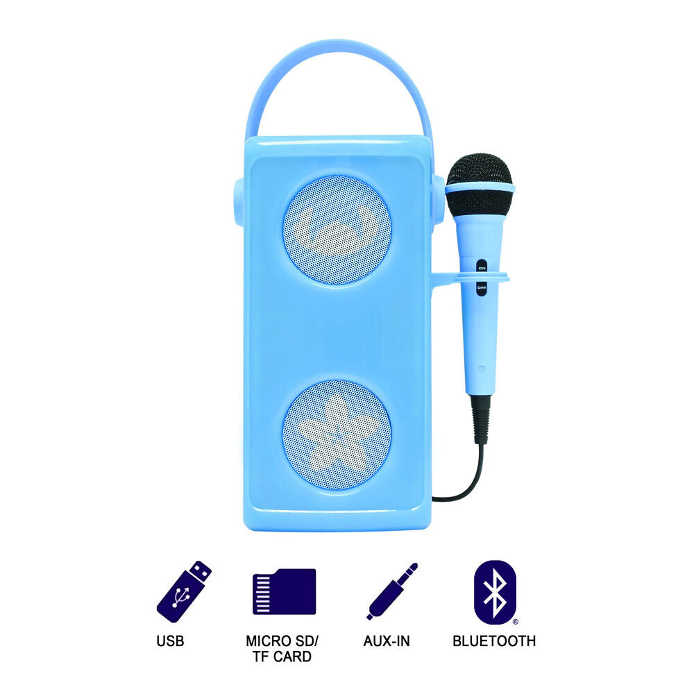 Altavoz Bluetooth luminoso azul de Stitch Disney con micrófono - 2