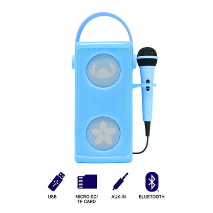 Altavoz Bluetooth luminoso azul de Stitch Disney con micrófono - 2