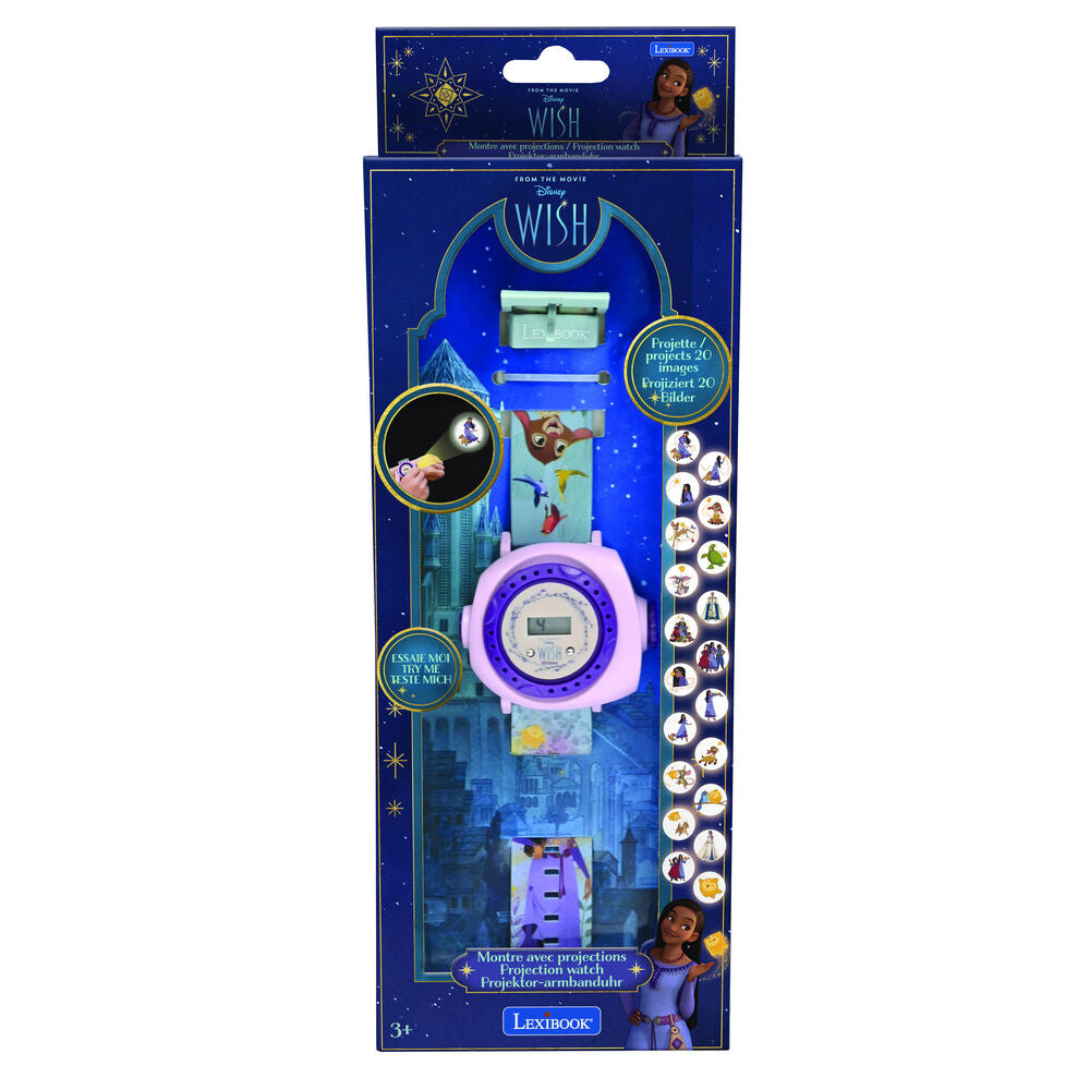 Reloj digital Lexibook Disney Wish lila y turquesa con proyección - 2