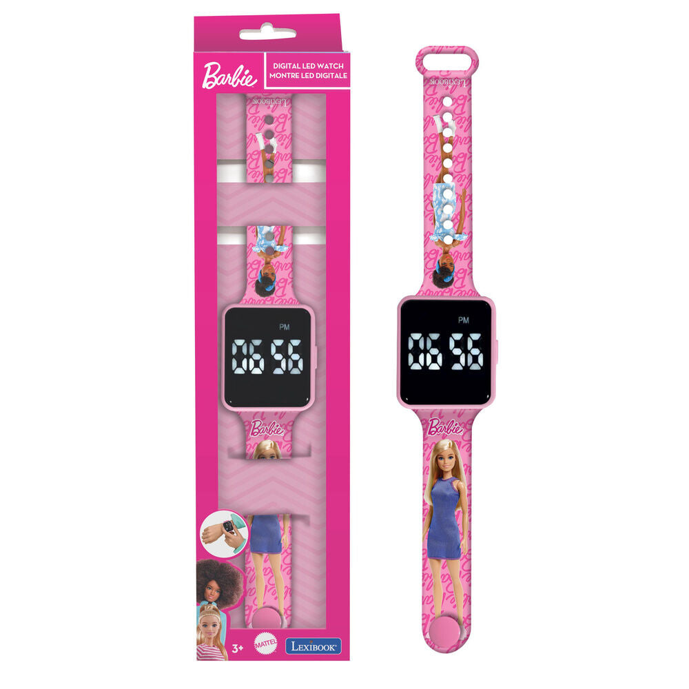 Reloj digital LED Barbie rosa con correa ajustable - 2
