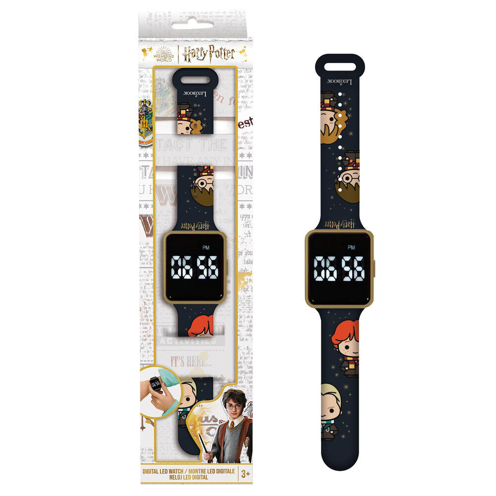 Reloj digital LED infantil Harry Potter con correa negra ajustable - 2