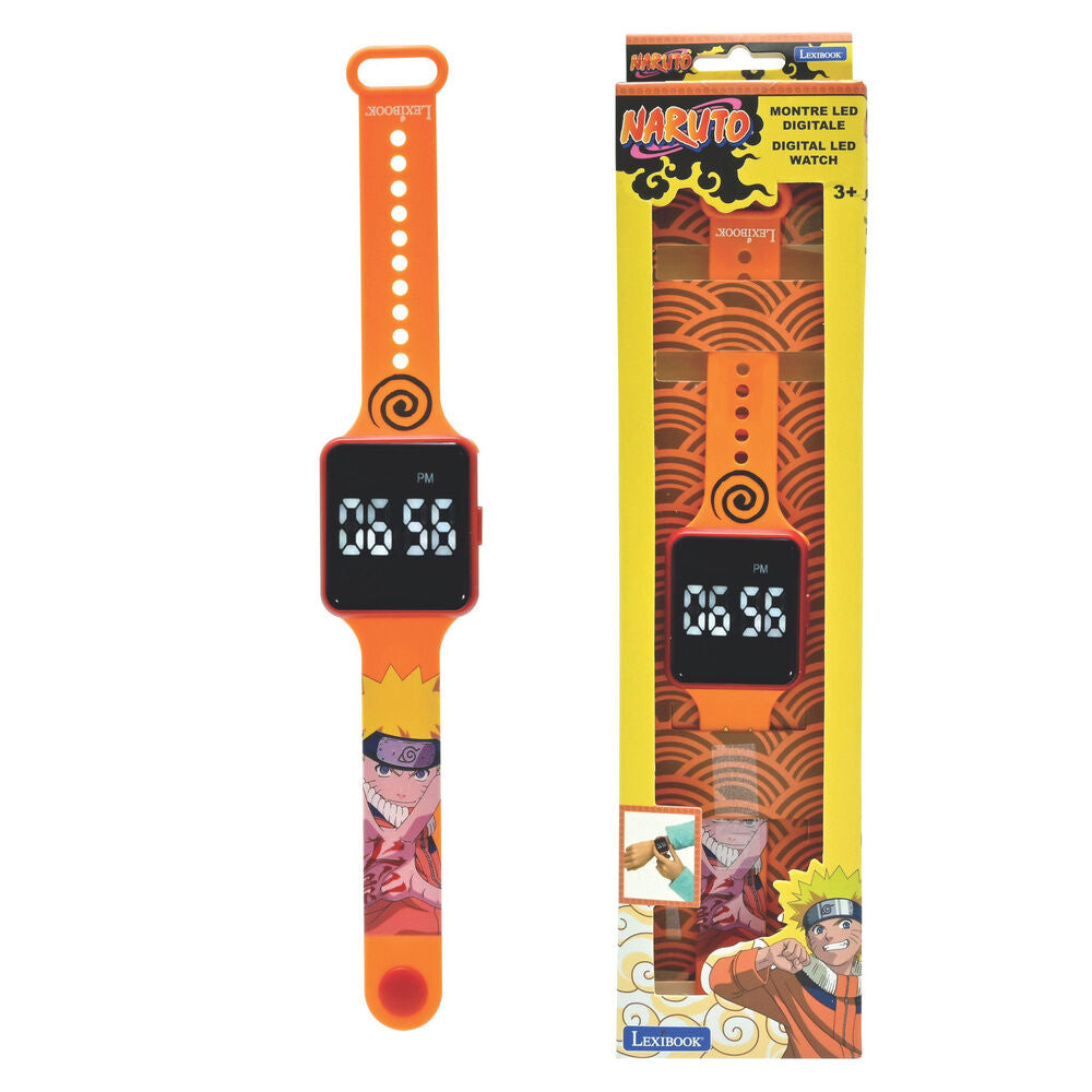 Reloj digital LED naranja Naruto Shippuden con correa ajustable - 2