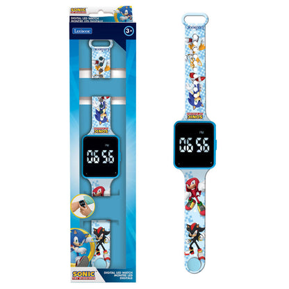 Reloj digital LED azul de Sonic The Hedgehog con correa ajustable - 2
