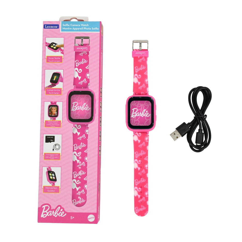 Reloj digital Barbie rosa con cámara y correa estampada - 2