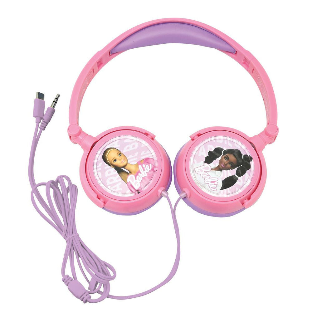 Auriculares Barbie Lexibook rosas y morados con cable - 2