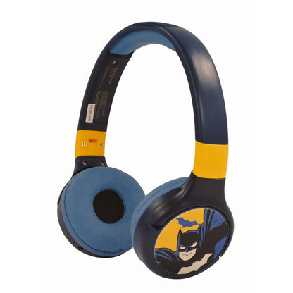 Auriculares plegables Batman DC Comics en azul y amarillo - 2