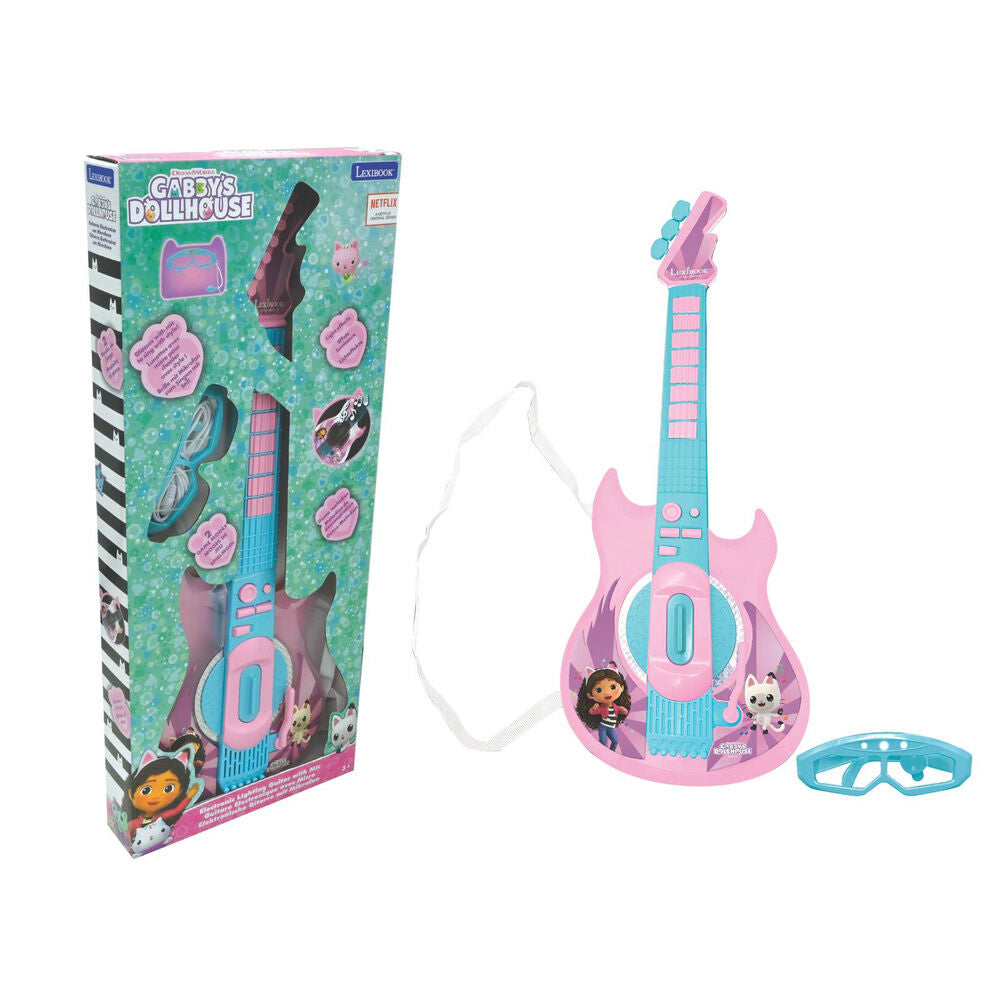 Guitarra electrónica rosa y turquesa de La Casa de Muñecas de Gabby - 2