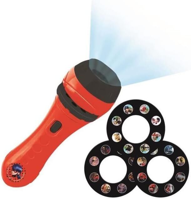 Linterna proyector roja de Ladybug LEXIBOOK con tres discos - 2