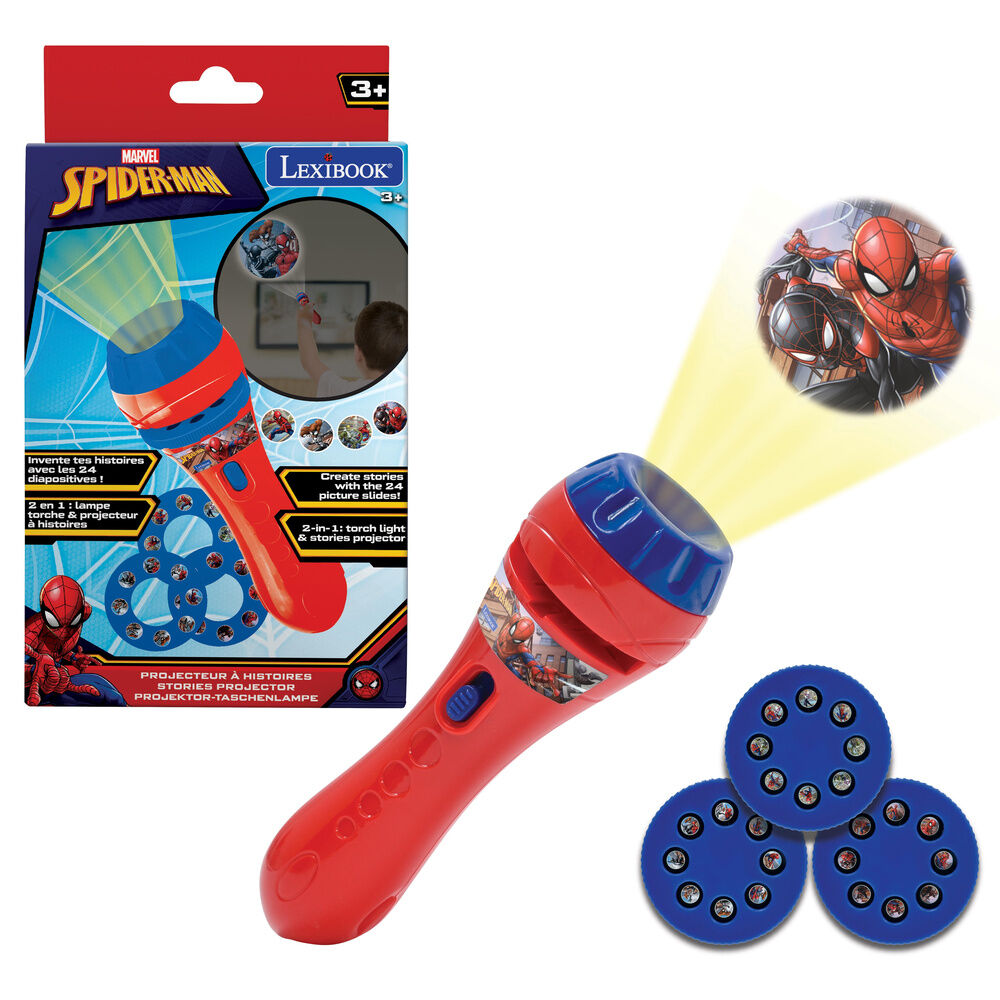Linterna proyector Spider-Man Marvel con tres discos de imágenes - 2