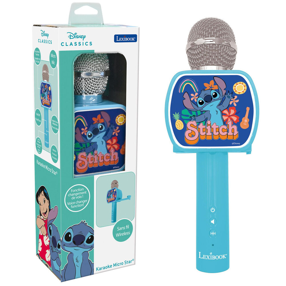 Micrófono Bluetooth azul turquesa de Stitch Disney - 2