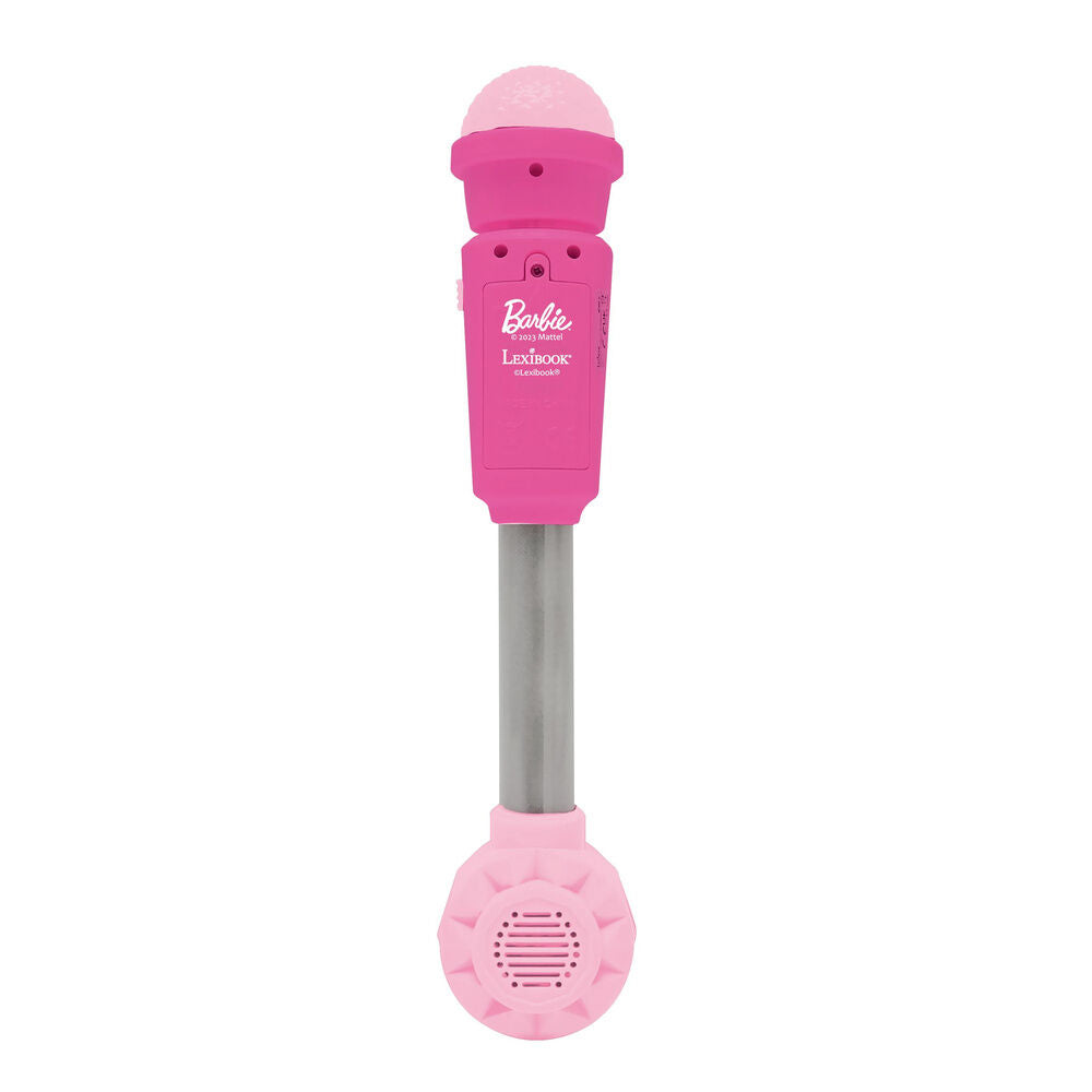 Micrófono luminoso Barbie rosa con mango brillante - 2