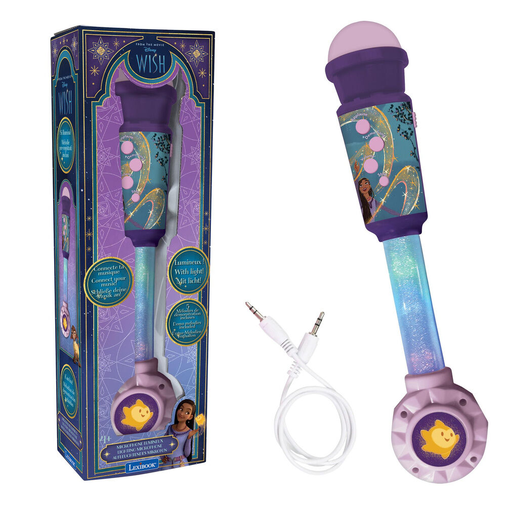 Micrófono luminoso morado Disney Wish con altavoz integrado - 2