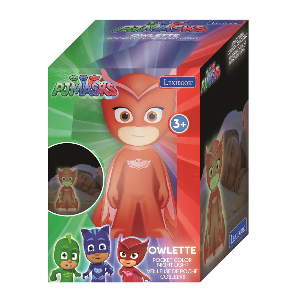 Luz nocturna 3D de Buhita PJ Masks en rojo y rosa - 2