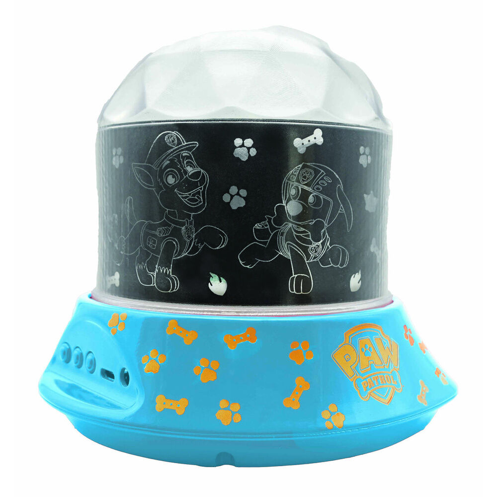Luz nocturna Paw Patrol azul con altavoz y personajes Chase y Marshall