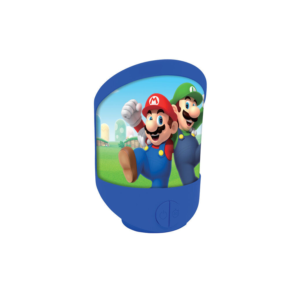 Lámpara de noche azul de Super Mario Bros con Mario y Luigi - 2