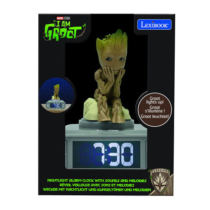 Reloj despertador 3D de Groot Marvel con pantalla LCD - 2
